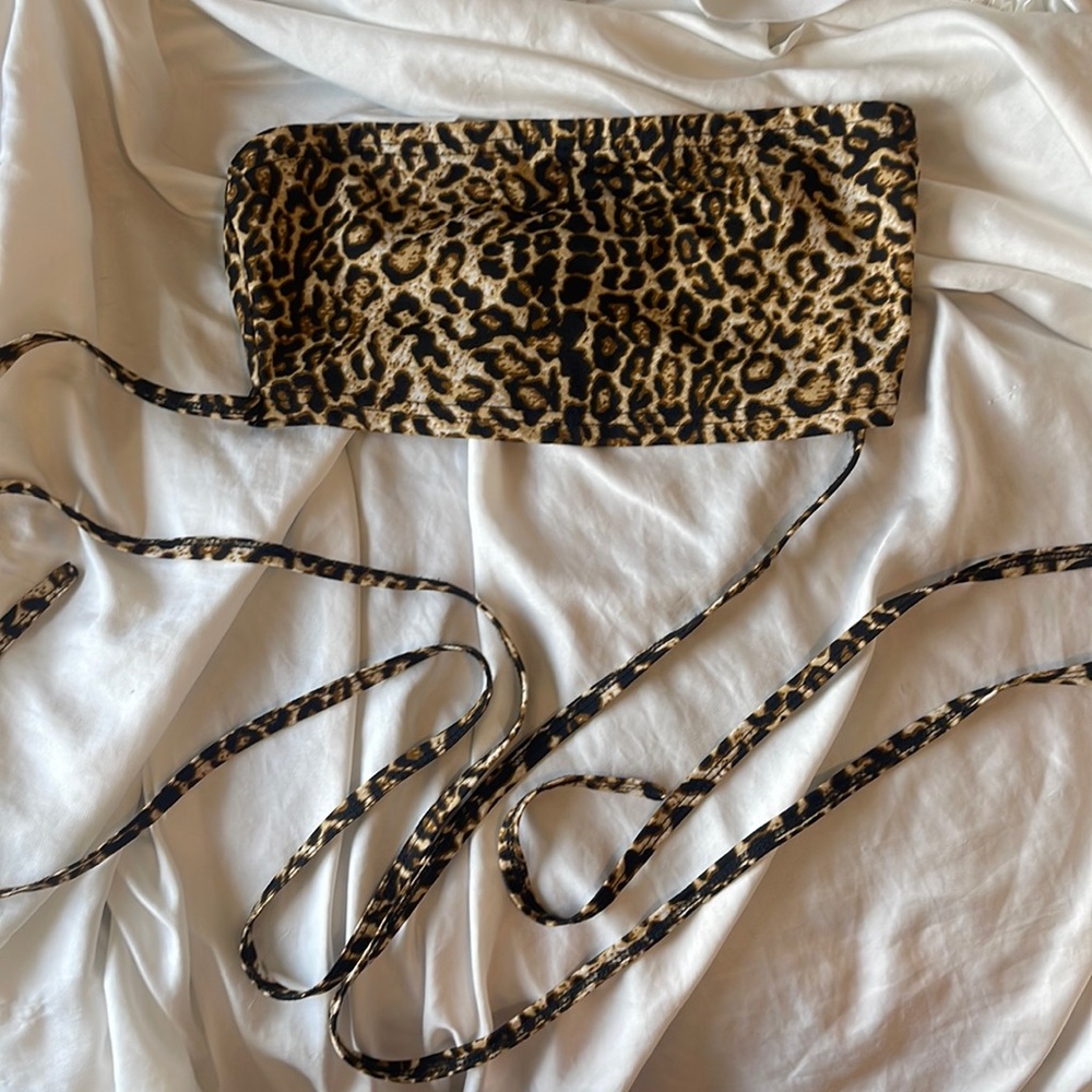 Cheetah print crop top